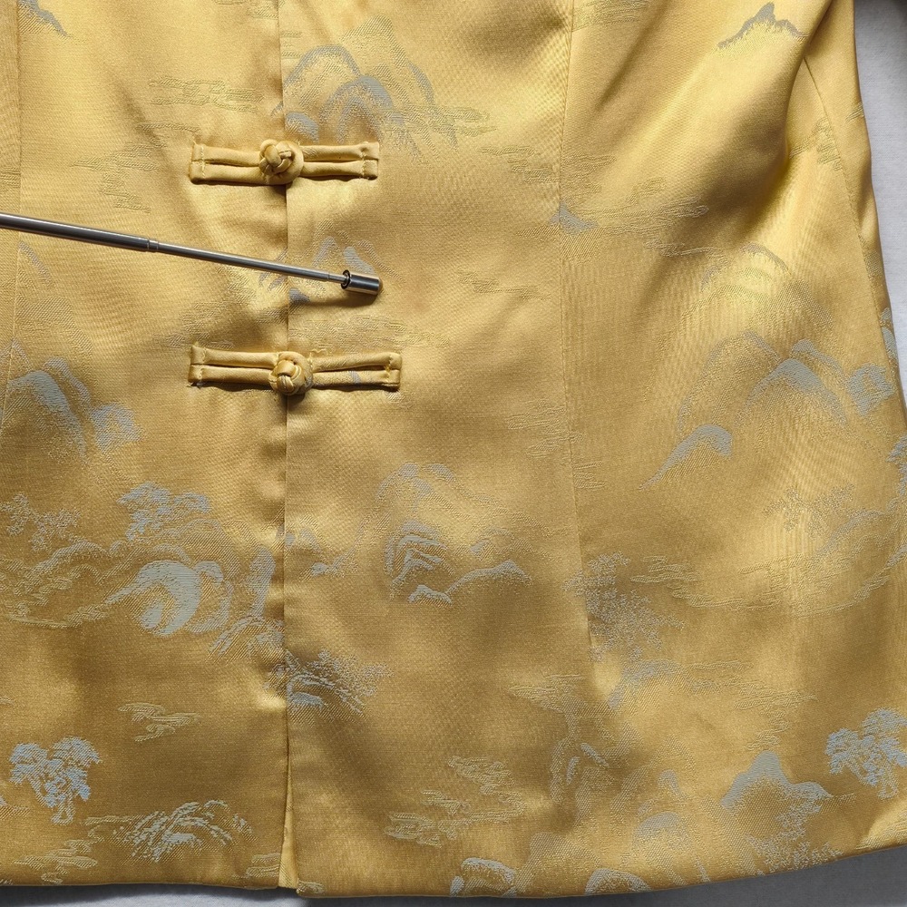 Haoyang Fashion Women's Chinese Yellow Tang Suit Jacket Size Medium - Picture 2 of 9